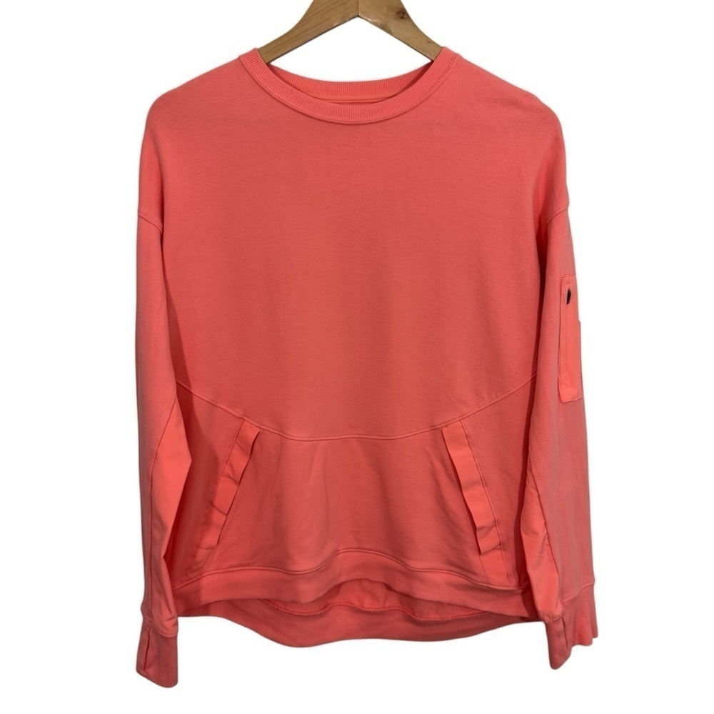 All in Motion Peachy Pink Sweatshirt Womens M Athletic Pullover Casual Comfy GUC